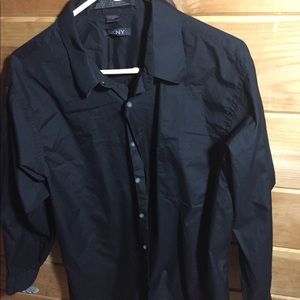 DKNY men’s black button shirt